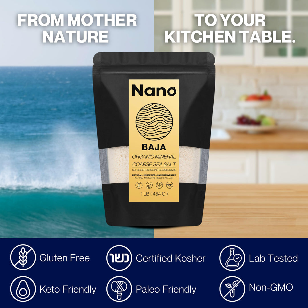 NANO – Baja Sea Salt Organic – 90 Minerals – 1 lb