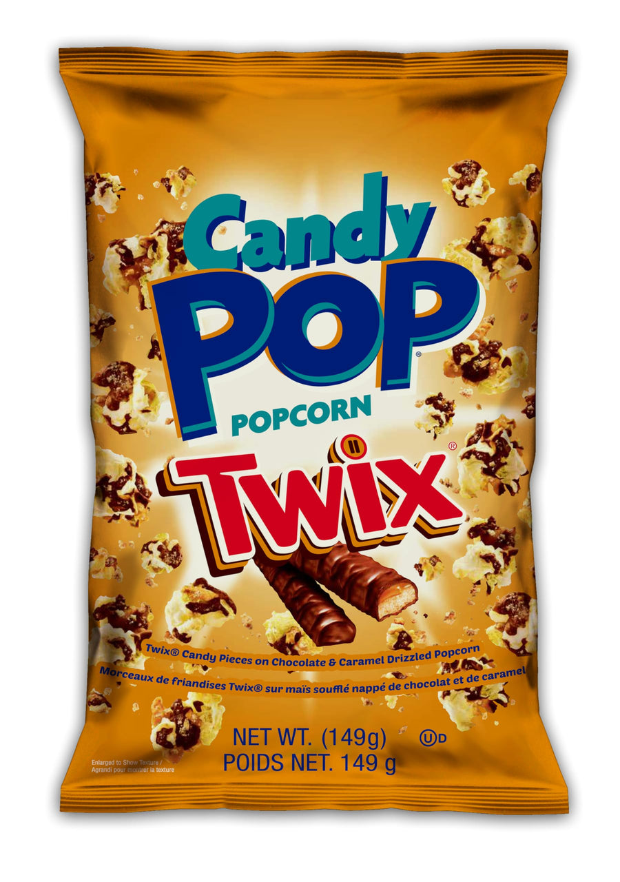 Candy Pop Snax Twix-Inspired Popcorn Snack | 2 x Ready-to-Eat Popped Corn - Canadian Distribution - Ships Free Within Canada on Orders Above CAD $199