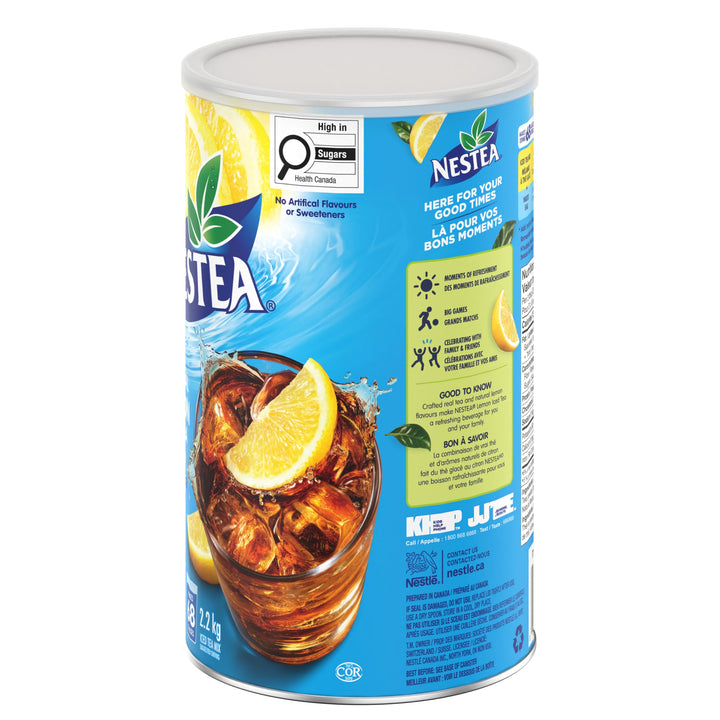 Nestea lemon iced tea can on a white background