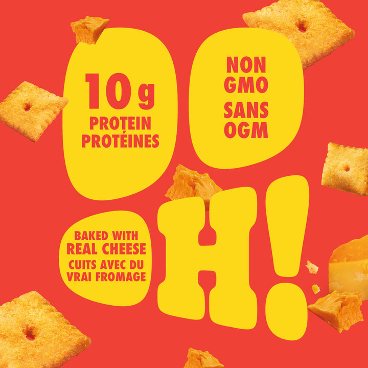 Pure Protein Cheddar Cheesy Crackers - 10G Protein Per Serving, Pack of 8 - Canadian Distribution - Ships Free Within Canada on Orders Above CAD $199