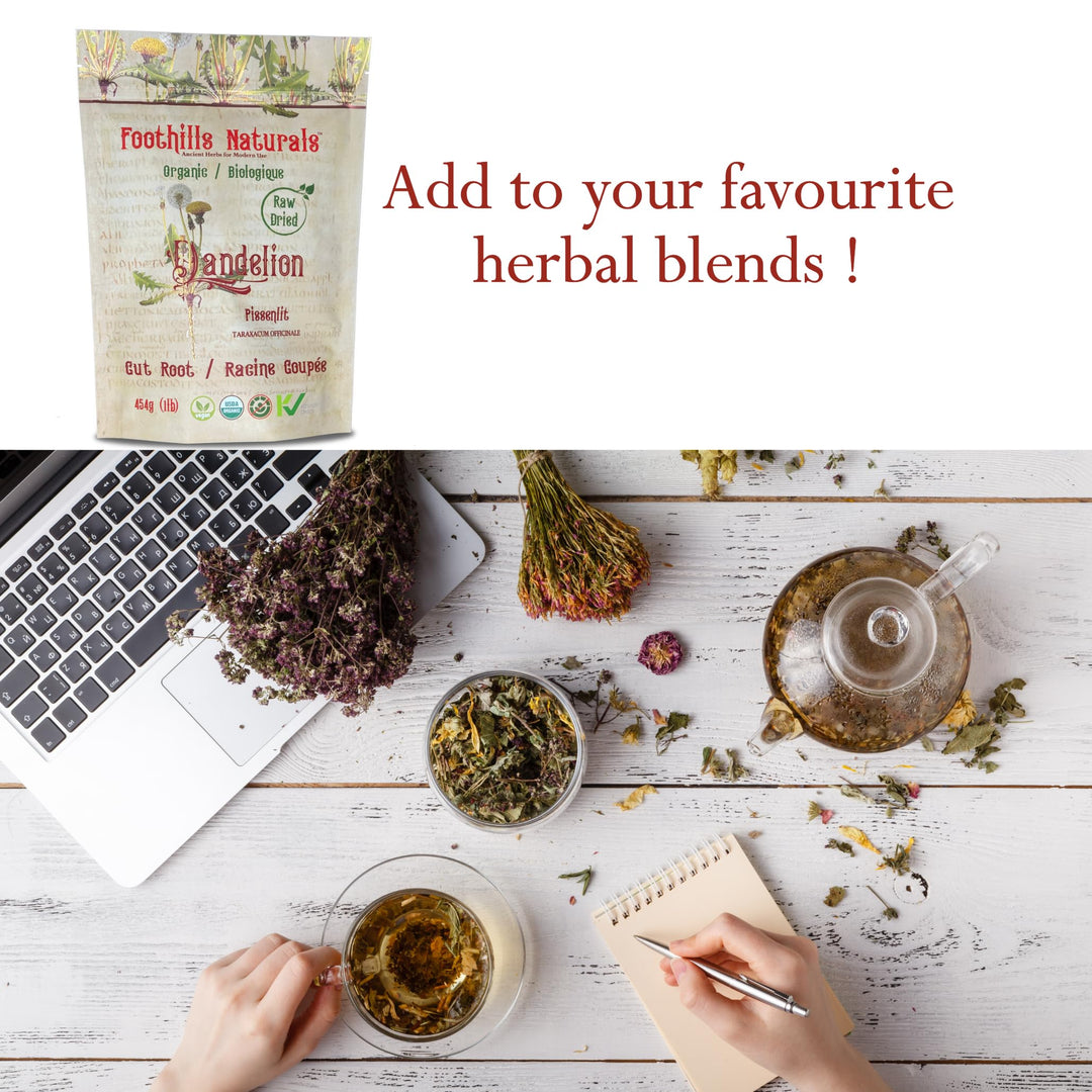 Foothills Naturals – Dandelion Root – Dry Raw Cut – 454g – Organic