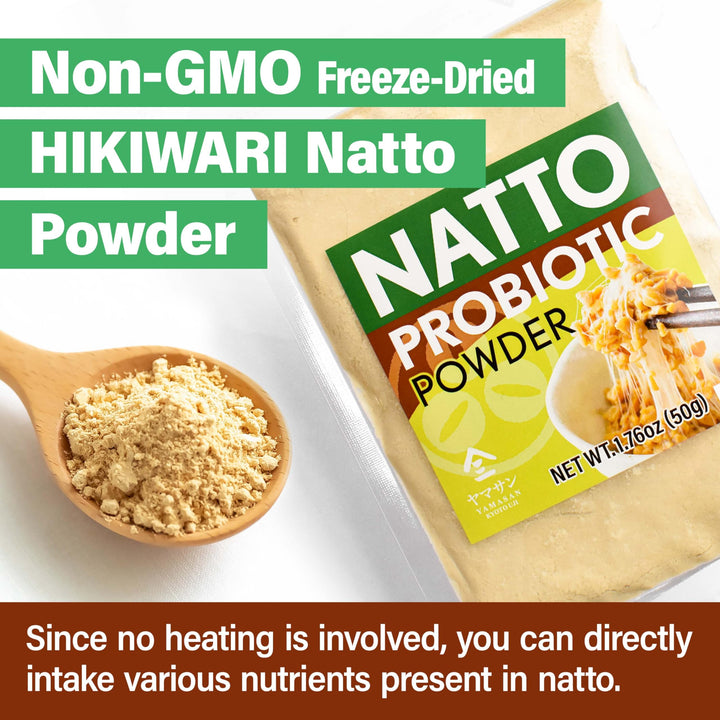 Yamasan – Natto Powder – Freeze Dried – 50g – Probiotic prebiotic superfood