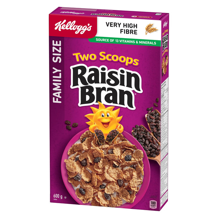 Kellogg's Raisin Bran Original Family Pack 2 x 600g - Canadian Distribution - Ships Free Within Canada on Orders Above CAD $199