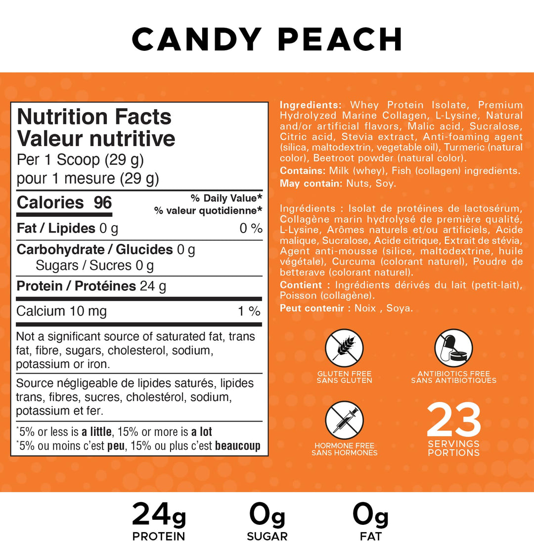 Revolution Nutrition – Splash Clear Isolate Protein – Candy Peach – 667g
