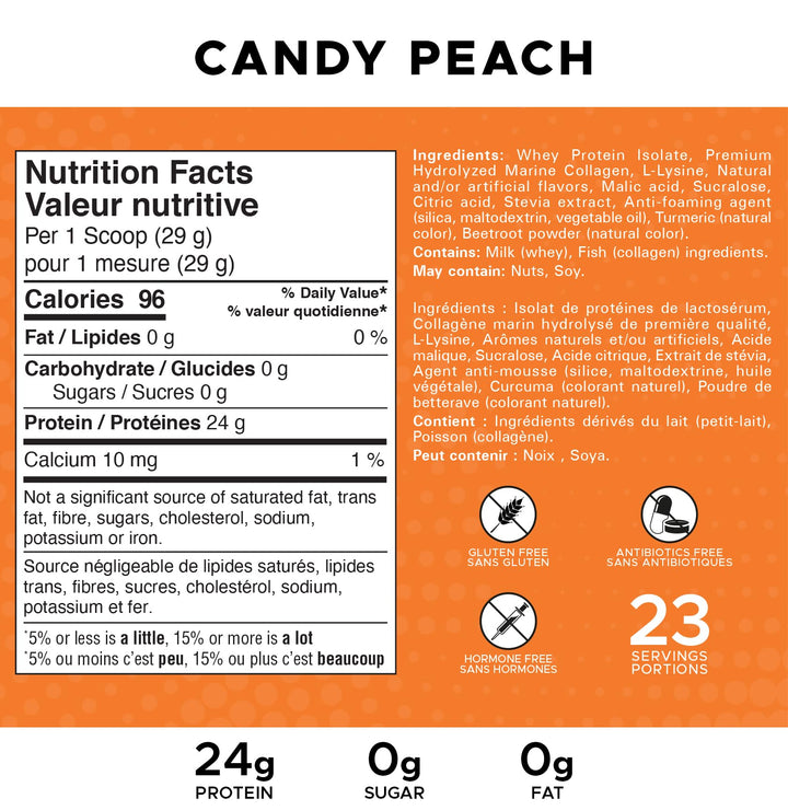 Revolution Nutrition – Splash Clear Isolate Protein – Candy Peach – 667g