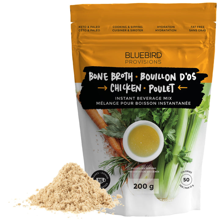 Bluebird Provisions – Chicken Bone Broth Powder – Original – Low sodium