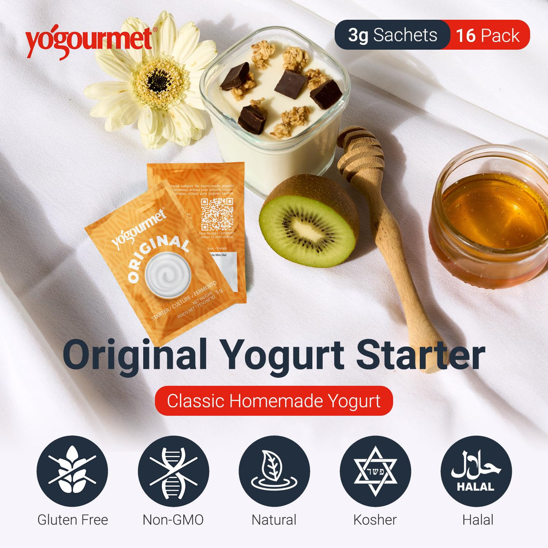 Yogourmet – Yogurt Starter – 16 Sachets – Make 16 Liters