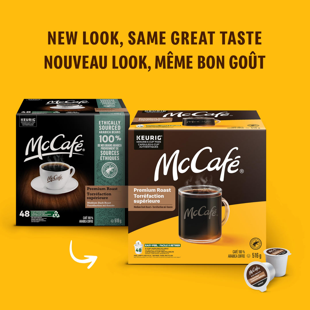 McCafé Premium Medium Dark Roast Decaf Ground Coffee, 6 x 300g - Canadian Distribution - Ships Free Within Canada on Orders Above CAD $199