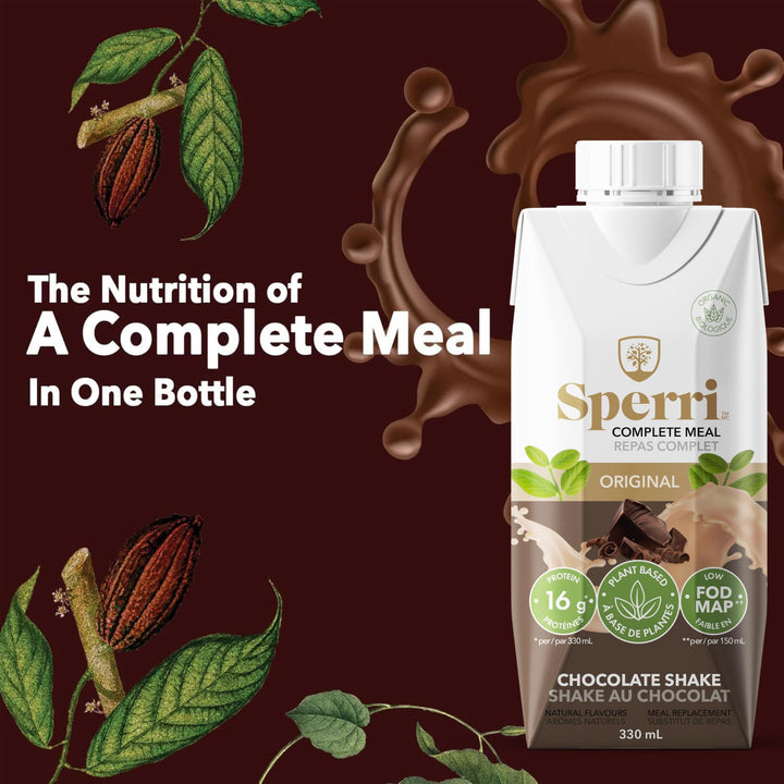 Sperri – Complete Plant-Based Meal Replacement – Chocolate – 330mL, 12 Pack