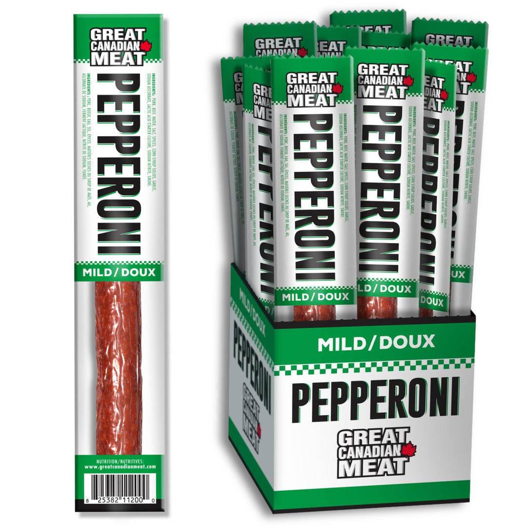 Great Canadian Meat – Mild Pepperoni Sticks – 18 x 22g