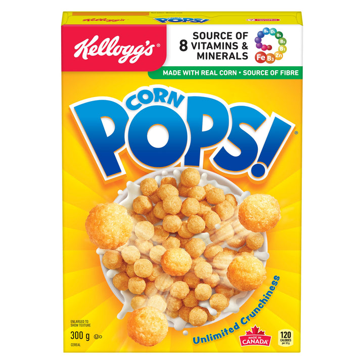 Kellogg's Corn Pops Cereal 2 x 300g - Canadian Distribution - Ships Free Within Canada on Orders Above CAD $199
