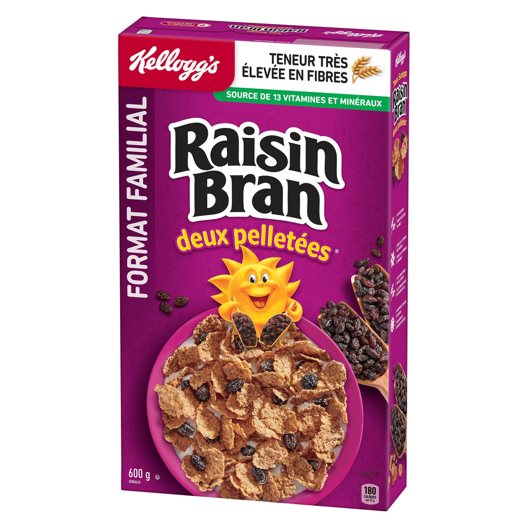 Kellogg's Raisin Bran Original Family Pack 2 x 600g - Canadian Distribution - Ships Free Within Canada on Orders Above CAD $199
