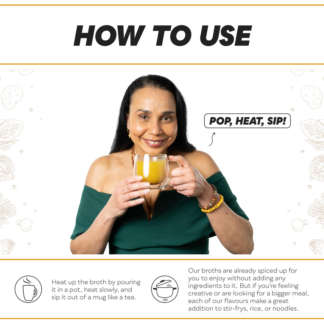 BROYA – Bone Broth – Classic Chicken – 6 × 237mL – Organic Ingredients