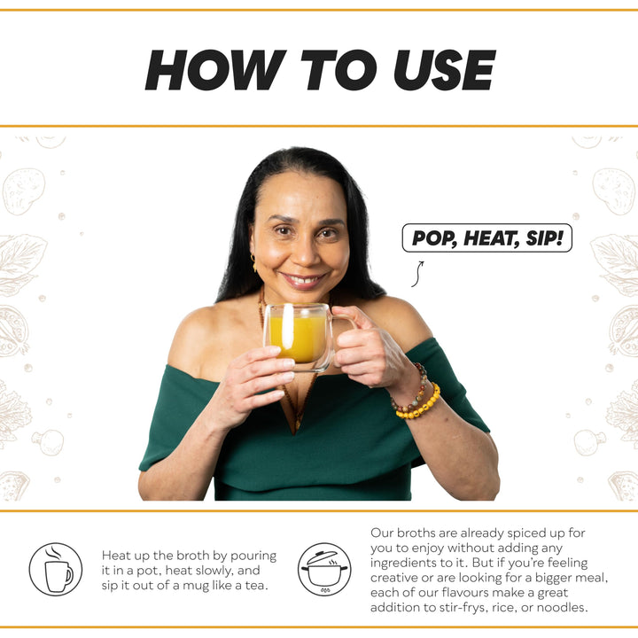 BROYA – Bone Broth – Classic Chicken – 6 × 237mL – Organic Ingredients