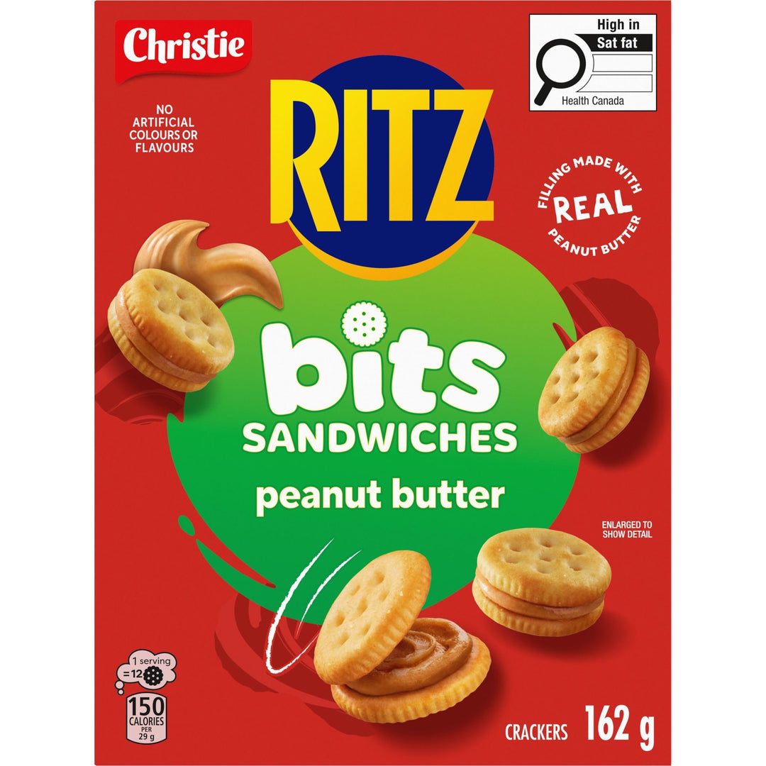 Ritz Bits Peanut Butter Sandwich Crackers, 2 x 162g - Canadian Distribution - Ships Free Within Canada on Orders Above CAD $199