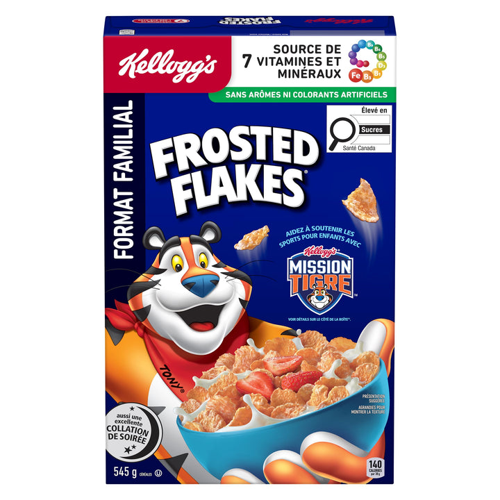 Kellogg's Frosted Flakes® Cereal 2 x 545g – Sweet & Crunchy Flakes - Canadian Distribution - Ships Free Within Canada on Orders Above CAD $199