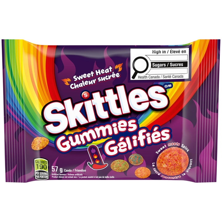 Skittles Sweet Heat Gummy Candy - 18 Pack Bundle (57g Each) - Canadian Distribution - Ships Free Within Canada on Orders Above CAD $199