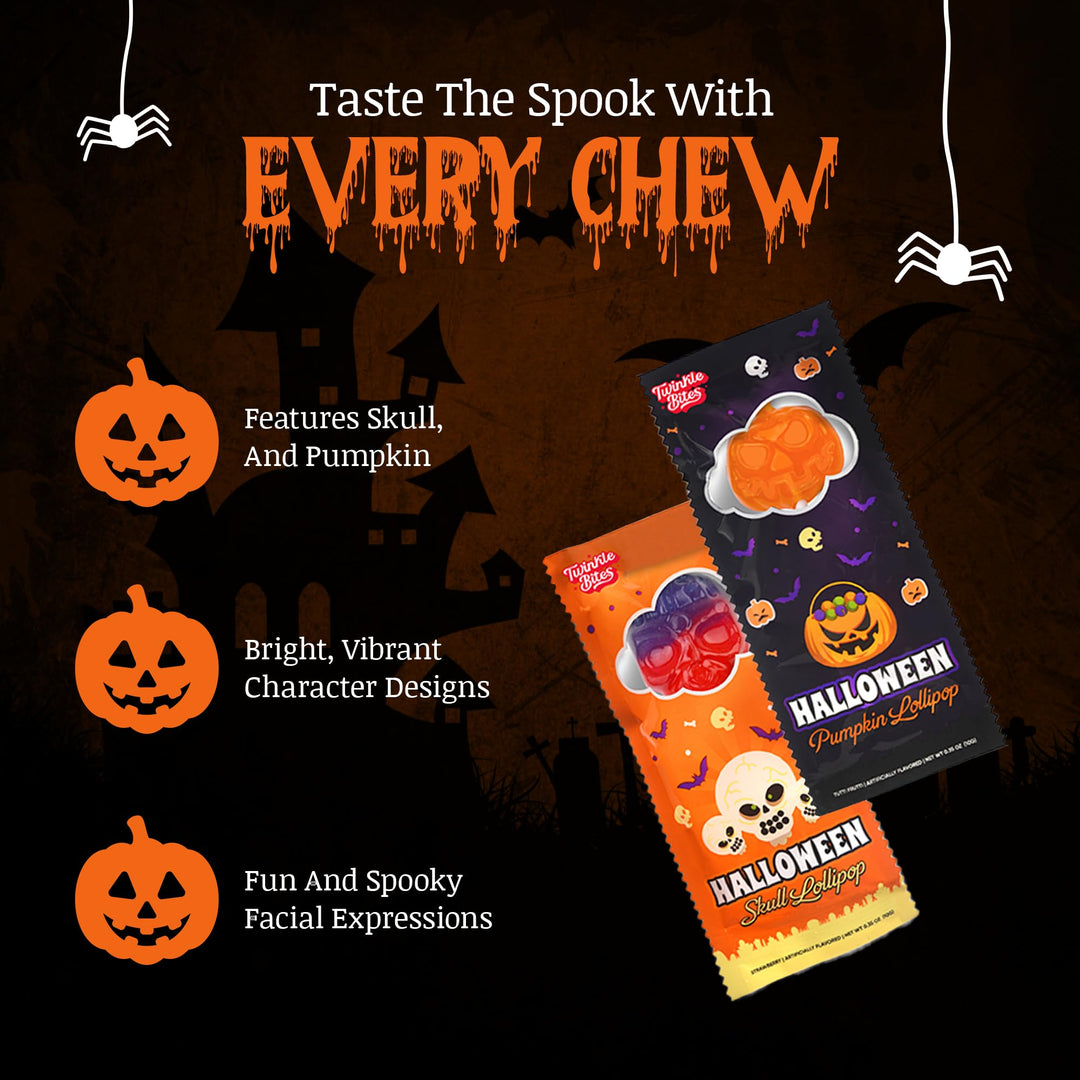 Generic – Halloween Lollipops – Pumpkin & Skull – 50 Pack