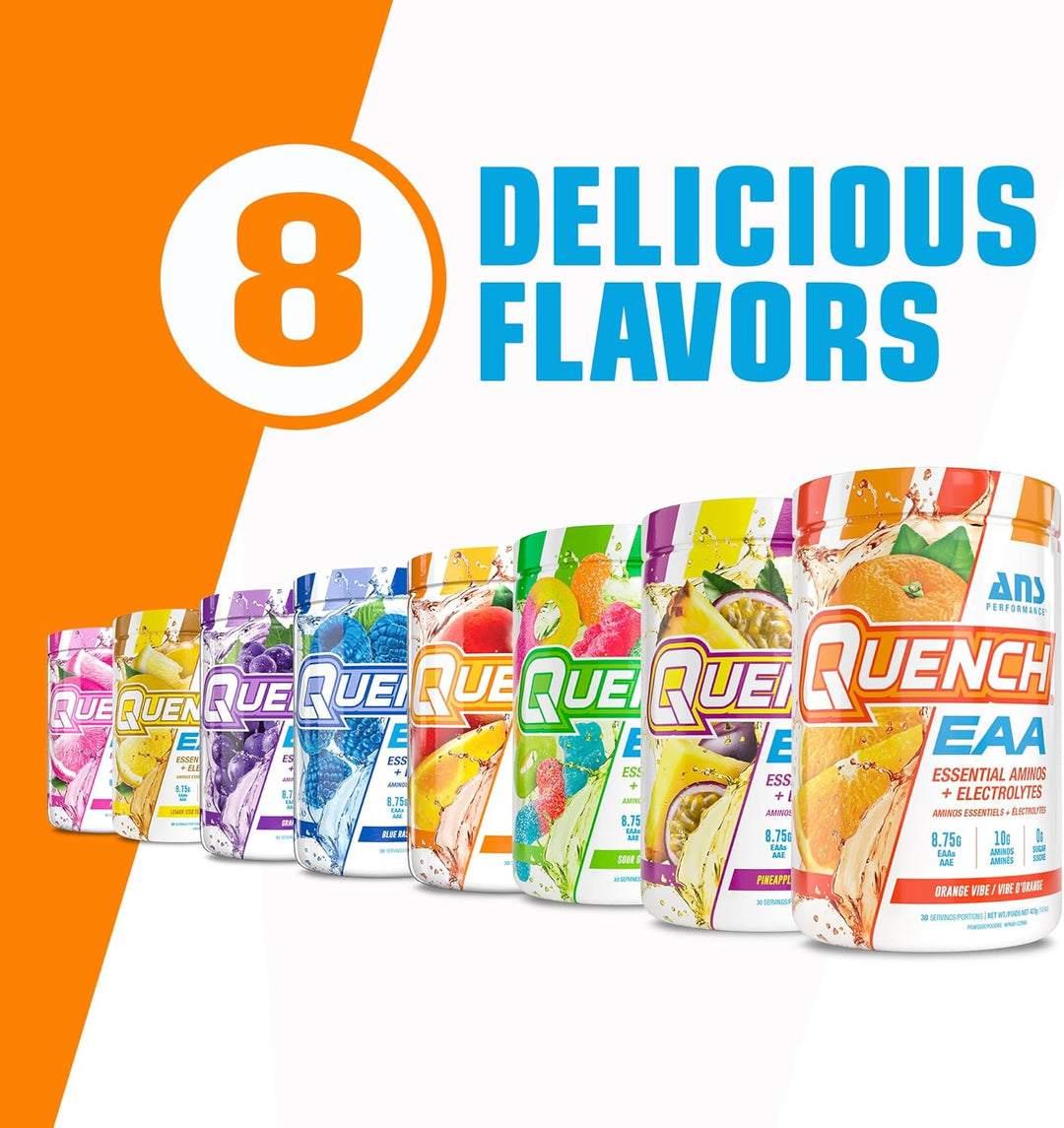 Quench – Poudre d'AAEs + Électrolytes – Pêche Mangue