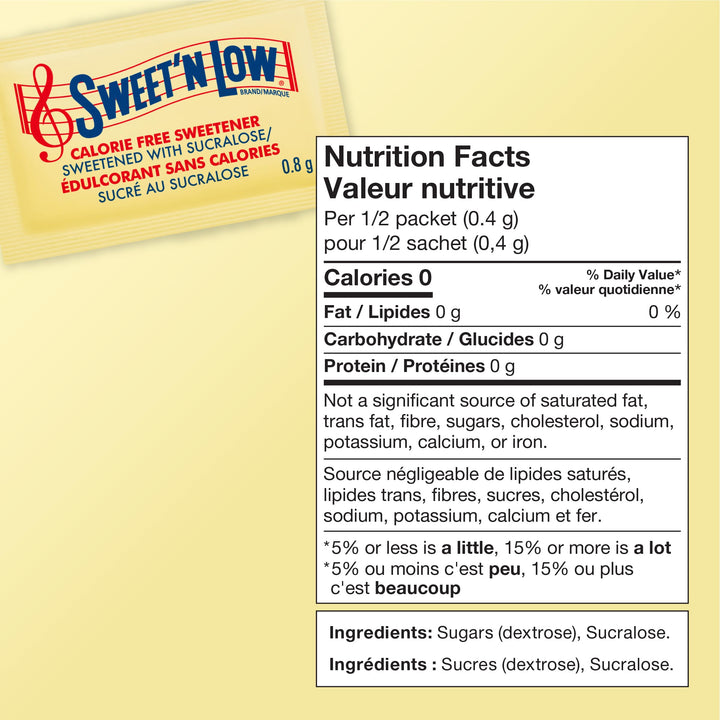 Sweet'N Low Sucralose Zero Calorie Sweetener - 2000 Single-Serve Packets, Vegan & Kosher - Canadian Distribution - Ships Free Within Canada on Orders Above CAD $199