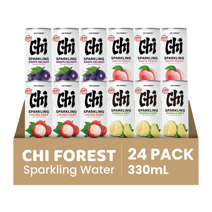 CHI FOREST – Sparkling Water – 4 Flavours – 24 Pack – Zero sugar