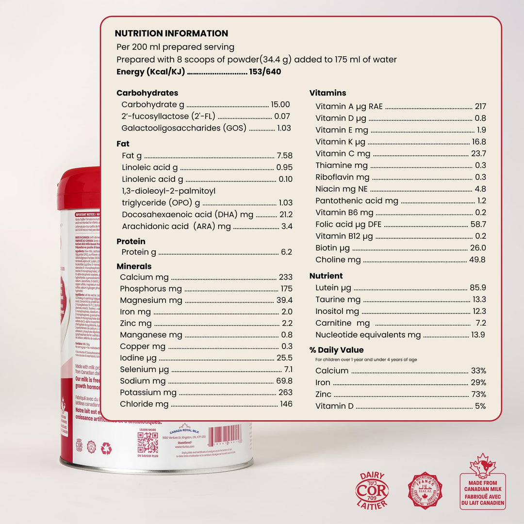 NIURISS – Toddler Formula – 27 Micronutrients – 900g – Kosher/Halal