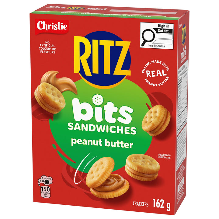 Ritz Bits Peanut Butter Sandwich Crackers, 2 x 162g - Canadian Distribution - Ships Free Within Canada on Orders Above CAD $199