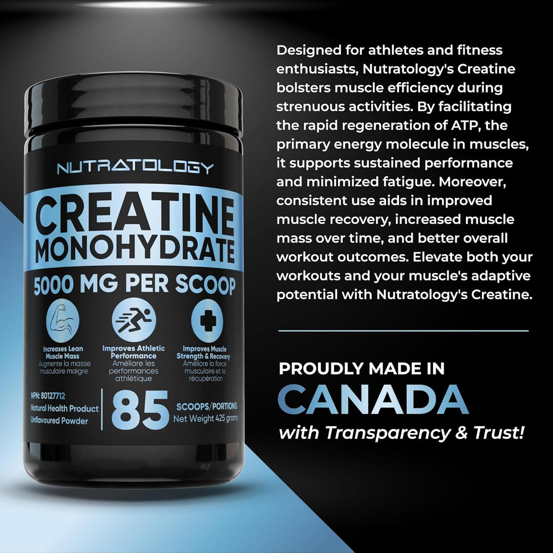 Pure – Creatine Monohydrate Powder – 425 g, 85 Servings