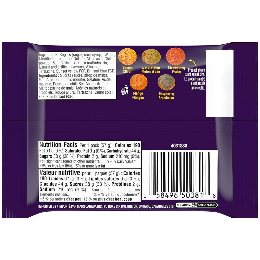 Skittles Sweet Heat Gummy Candy - 18 Pack Bundle (57g Each) - Canadian Distribution - Ships Free Within Canada on Orders Above CAD $199