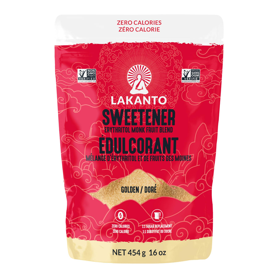 Lakanto Golden Monk Fruit Sweetener with Erythritol – 1 lb Sugar Substitute for Baking, Coffee & Cooking - Canadian Distribution - Ships Free Within Canada on Orders Above CAD $199