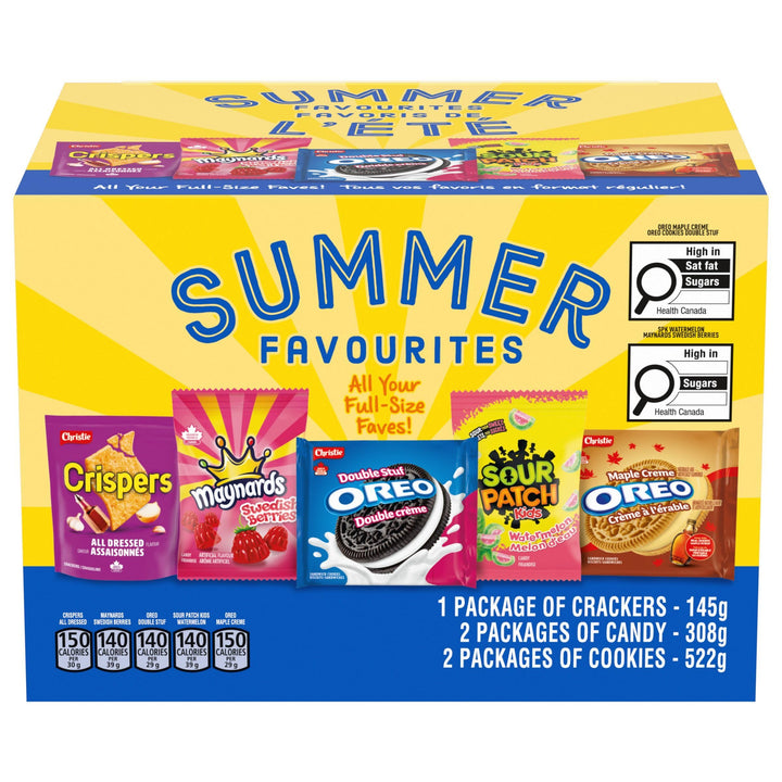 Summer Snack Box 975g - Beach & Picnic Assortment with Cookies, Candies & Crispers - Canadian Distribution - Ships Free Within Canada on Orders Above CAD $199