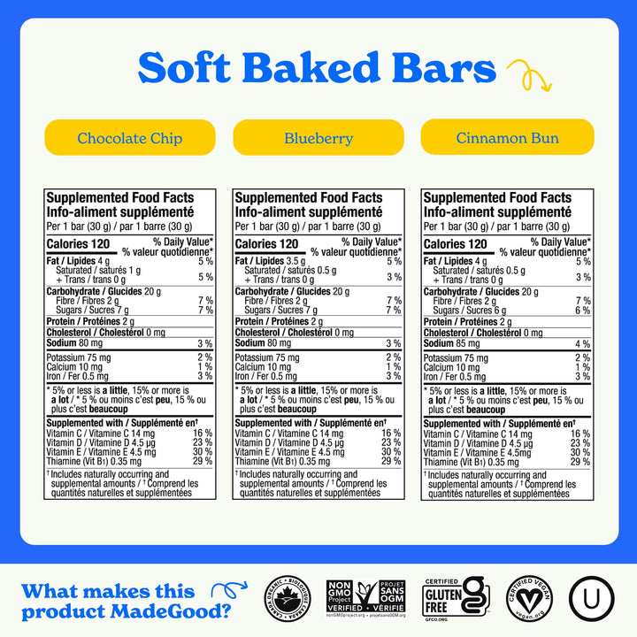 MadeGood – Mornings Soft-Baked Oat Bars – Variety Pack