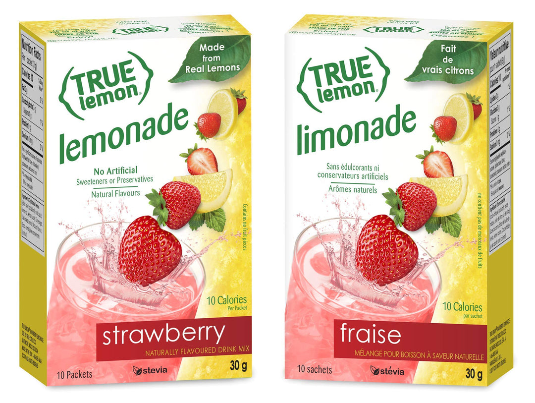 True Lemon – Lemon & Lime Drink Mix – Variety Pack – 6 × 10 ct
