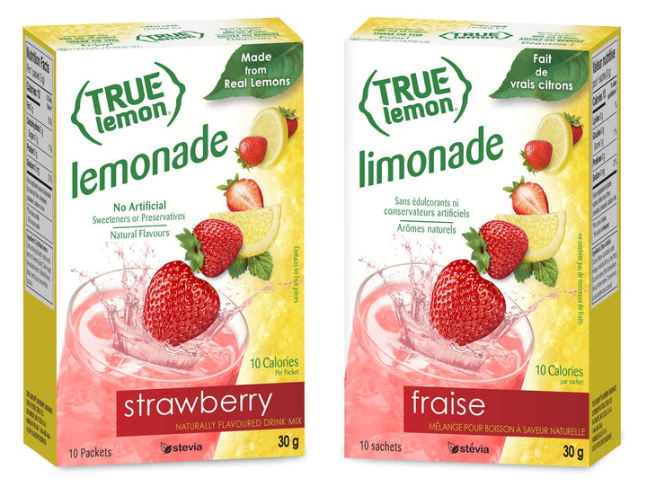 True Lemon – Lemon & Lime Drink Mix – Variety Pack – 6 × 10 ct