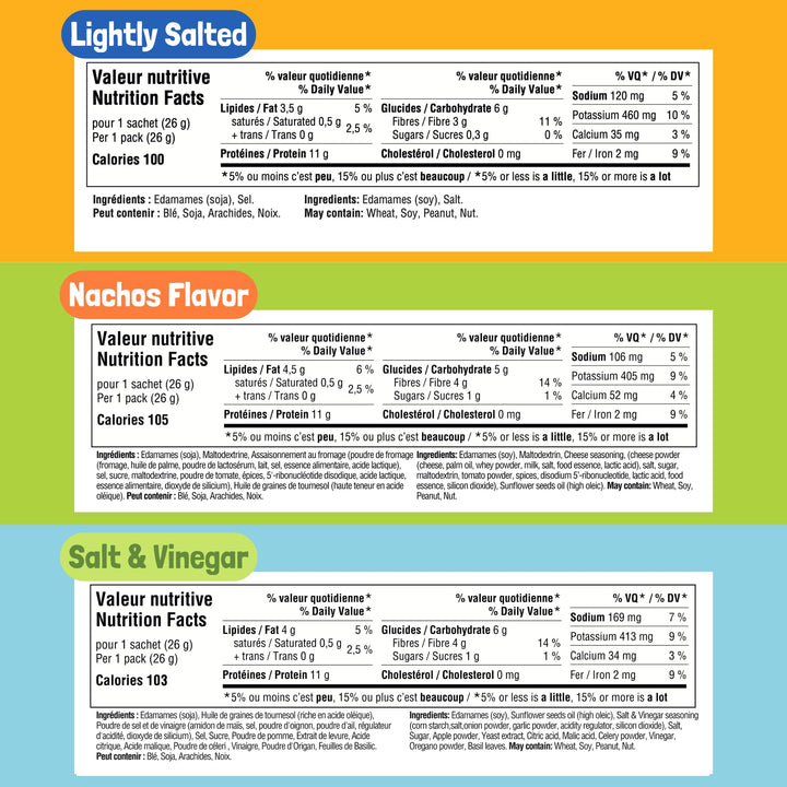 GoBeanz - Edamame croustillant - Assortiment varié - 30 sachets - Snack riche en protéines