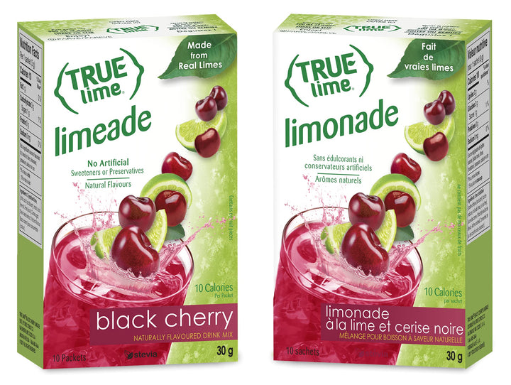 True Lemon – Lemon & Lime Drink Mix – Variety Pack – 6 × 10 ct