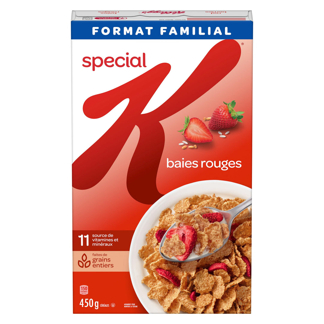 Kellogg's Special K Red Berries Cereal – Family Size 2 x 450g - Canadian Distribution - Ships Free Within Canada on Orders Above CAD $199