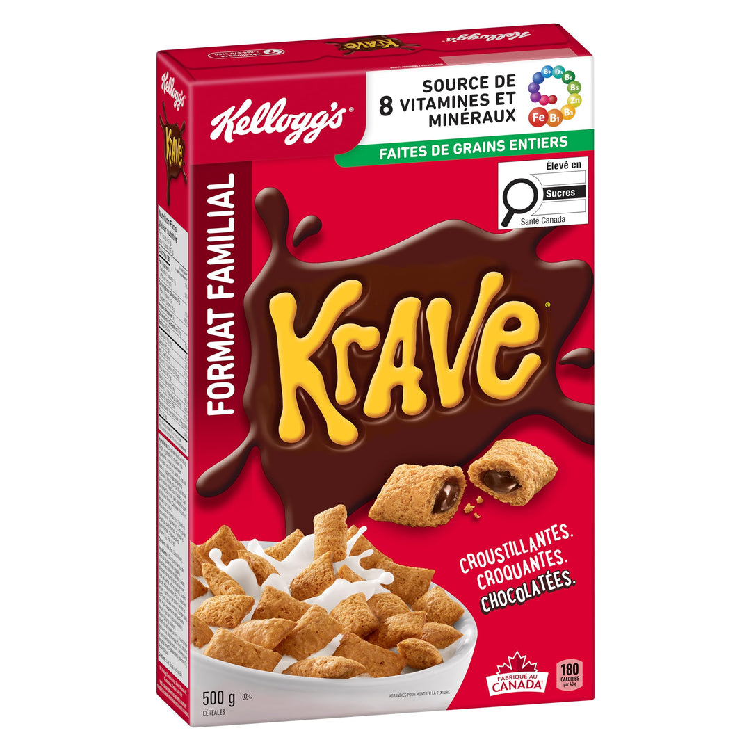 Kellogg's Krave Cereal 2 x 500g - Canadian Distribution - Ships Free Within Canada on Orders Above CAD $199