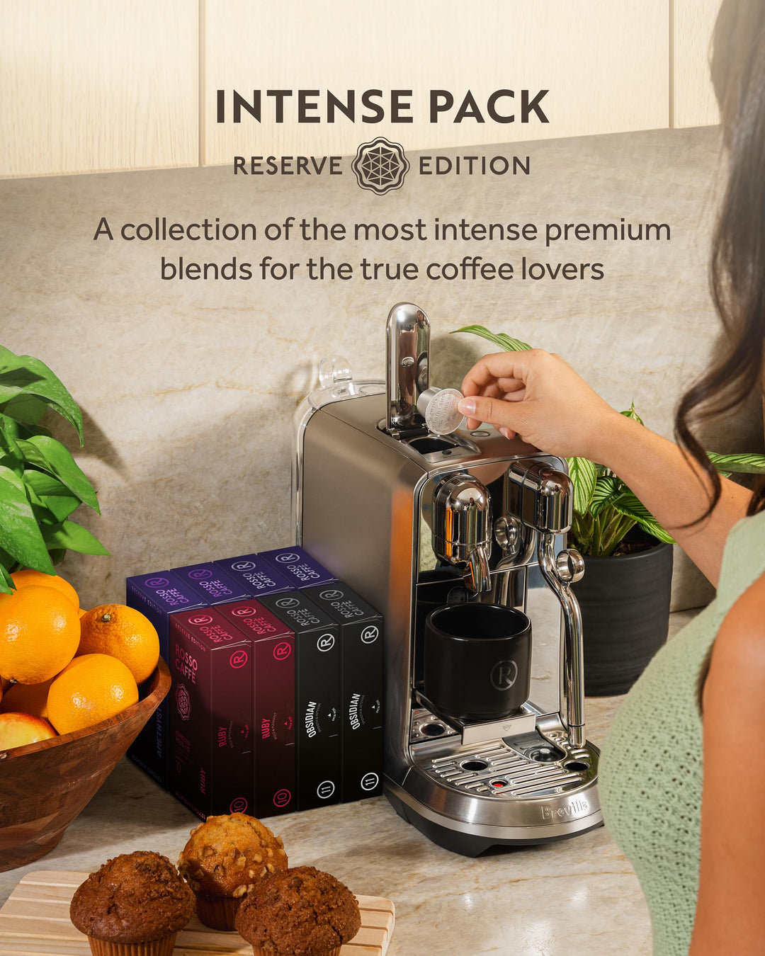 Rosso Caffè – Espresso Pods – Dark Roast Intense Pack – 80 Pods