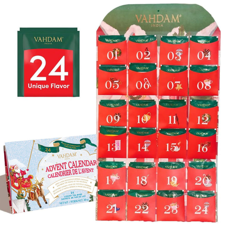 VAHDAM - Limited Edition Tea Bag Advent Calendar 2025 - 24 Unique Flavors