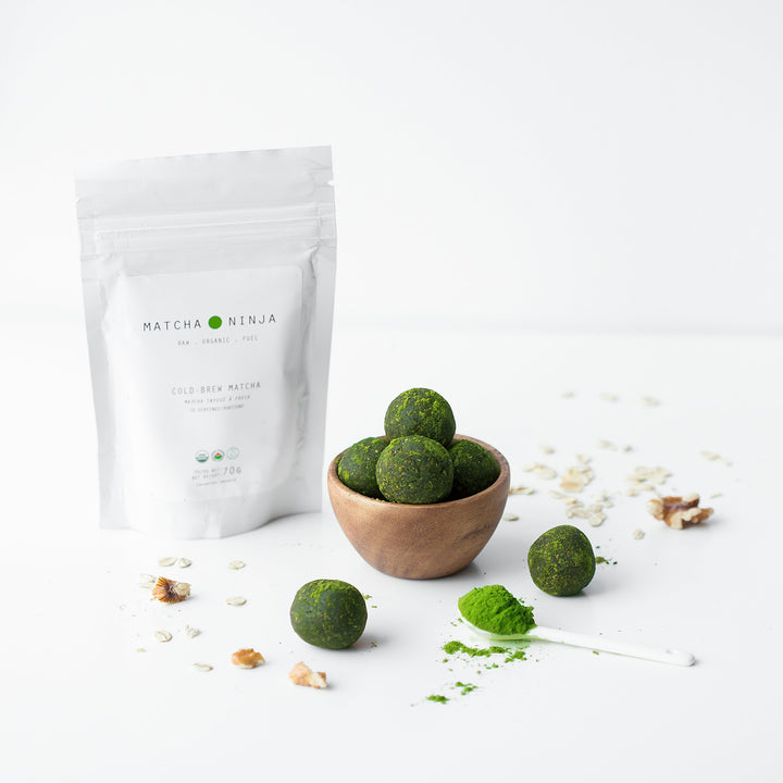 Matcha Ninja 100% Raw Organic Matcha Green Tea Powder 70g . Cold Water Soluble. Ceremonial Grade. Non-Bitter Extra Smooth Blend