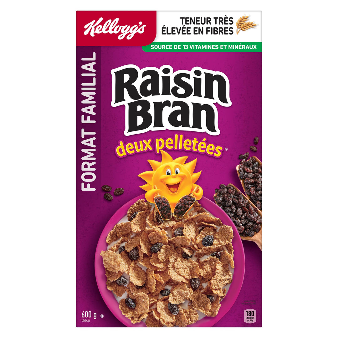 Kellogg's Raisin Bran Original Family Pack 2 x 600g - Canadian Distribution - Ships Free Within Canada on Orders Above CAD $199