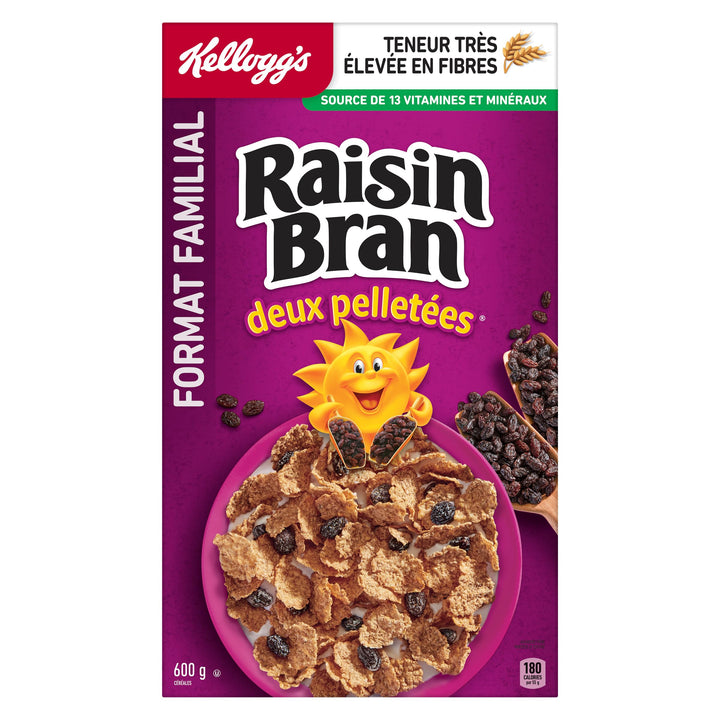 Kellogg's Raisin Bran Original Family Pack 2 x 600g - Canadian Distribution - Ships Free Within Canada on Orders Above CAD $199