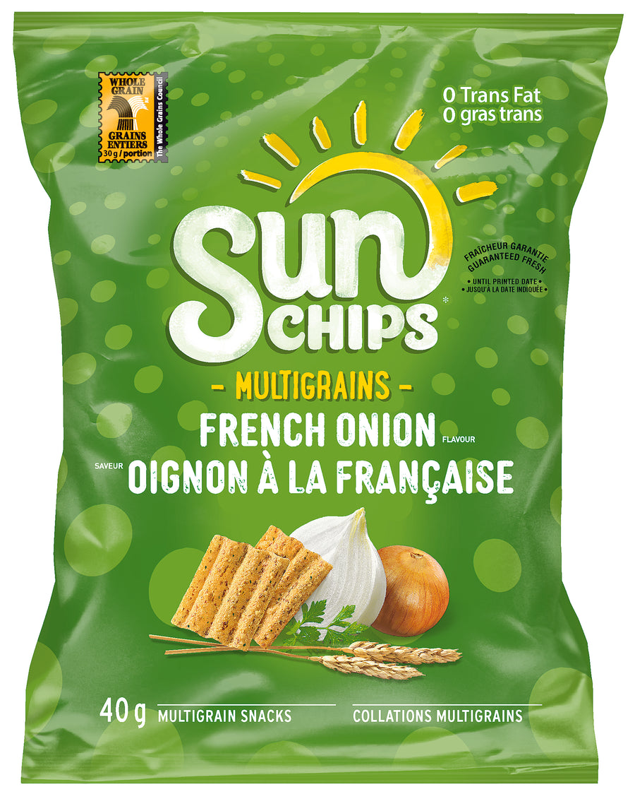 Chip Potato French Onion Sunchip - 40 x 40 g - Sunchip - Restaurant and Foodservice Ingredients - Canadian Distribution