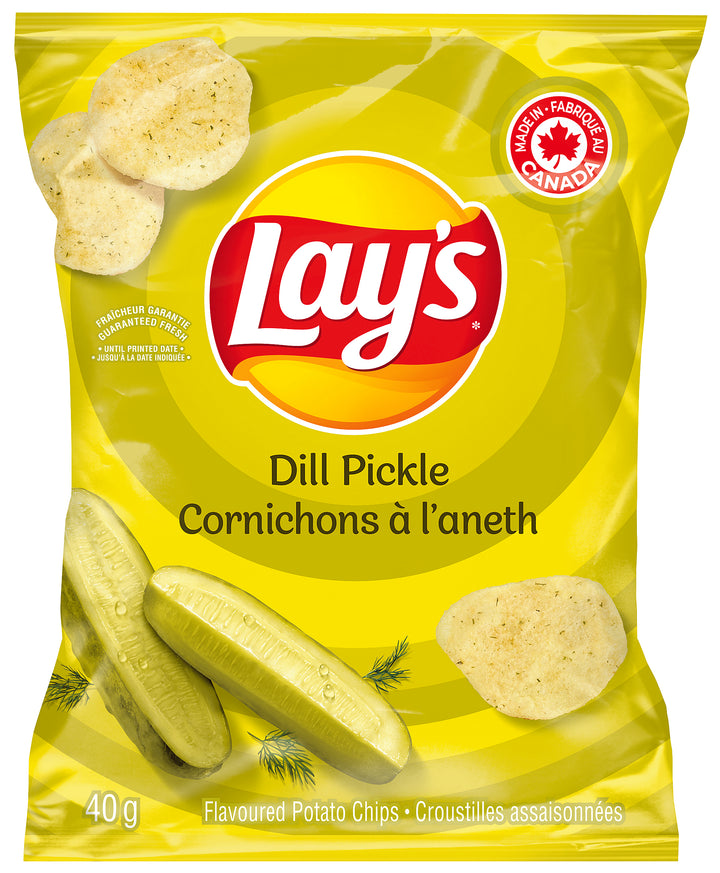 Chip Potato Dill Pickle - 40 x 40 g - Lays - Restaurant and Foodservice Ingredients - Canadian Distribution