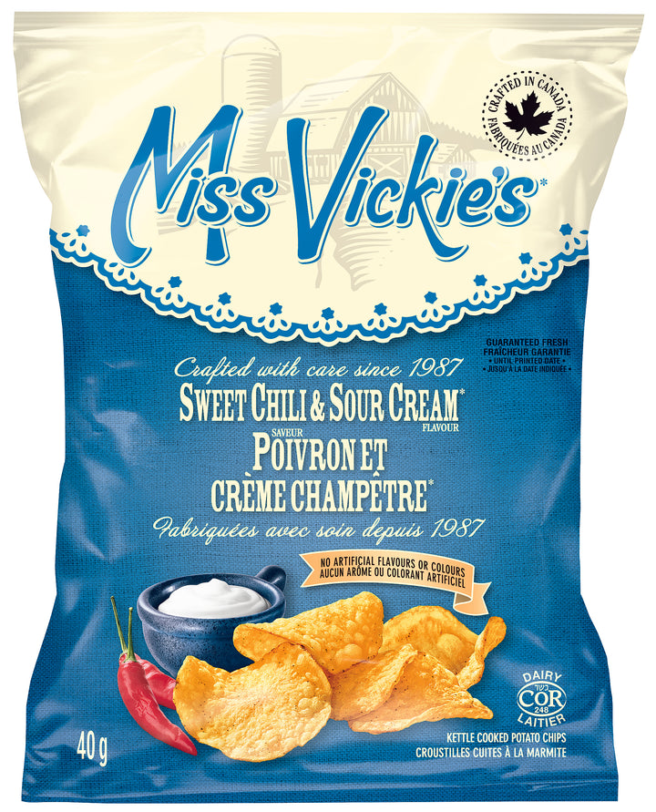 Chip Potato Sweet Chili&Sour Cream - 40 x 40 g - Miss Vickie's - Restaurant and Foodservice Ingredients - Canadian Distribution