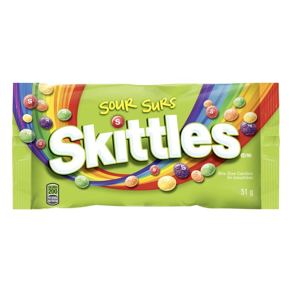 Sour Candy - 96 × 51 g - Skittles - Canadian Distribution