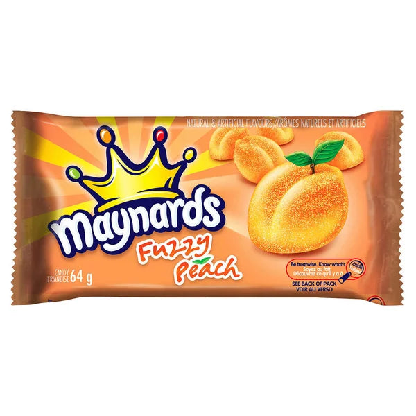 Fuzzy Peach Gummies - 72 × 64 g - Maynards - Canadian Distribution