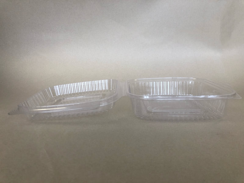 8"x 8" x 3" PLA Clamshell 160cs BPI - Disposable Take Away Food Packaging - Canadian Distribution