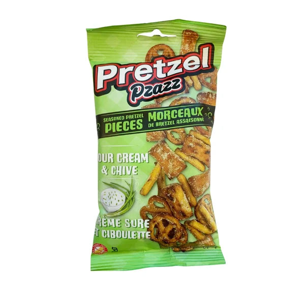 Sour Cream & Chive - 48 × 56 g - Pretzel Pzazz - Canadian Distribution